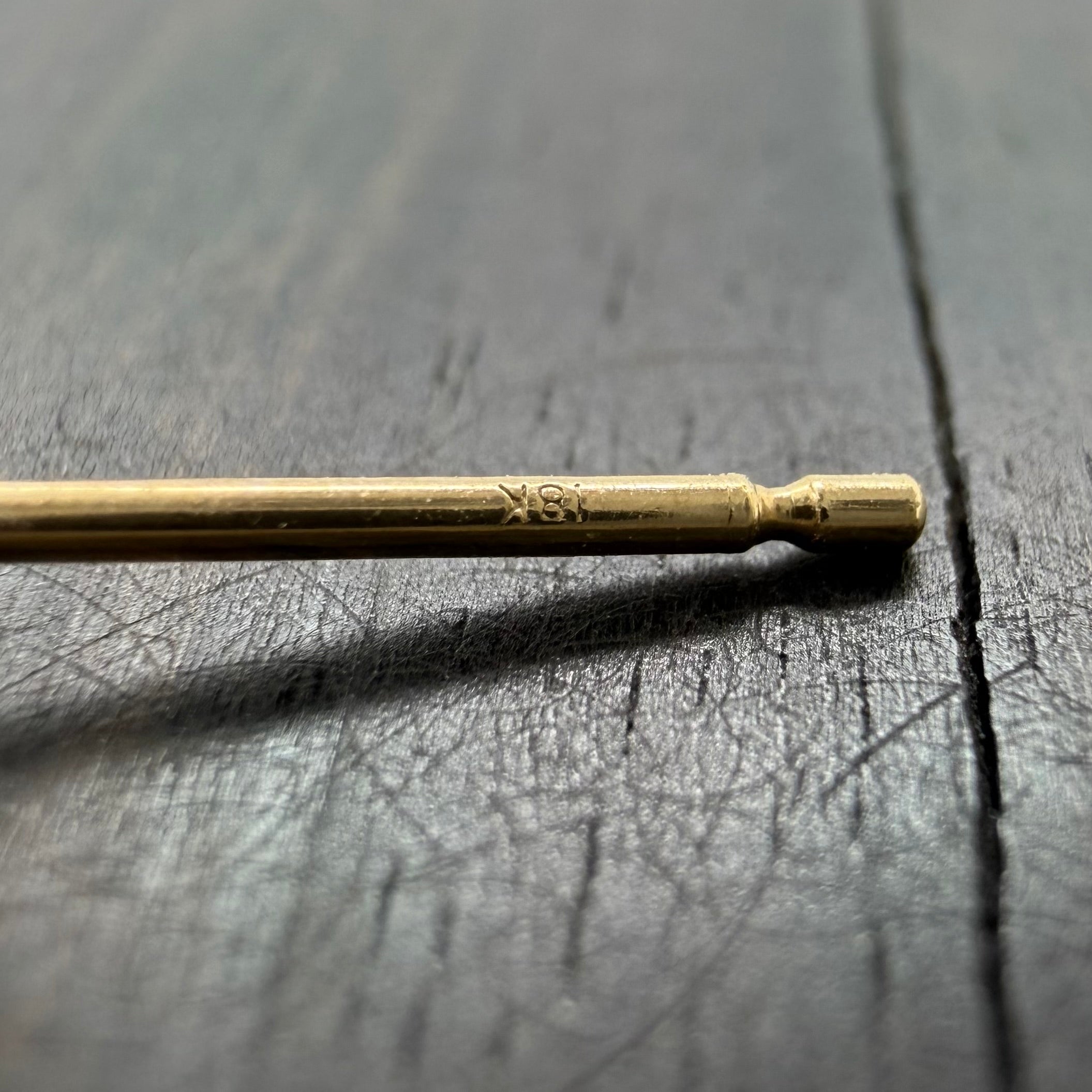 22K Gold Drop Stud Earring