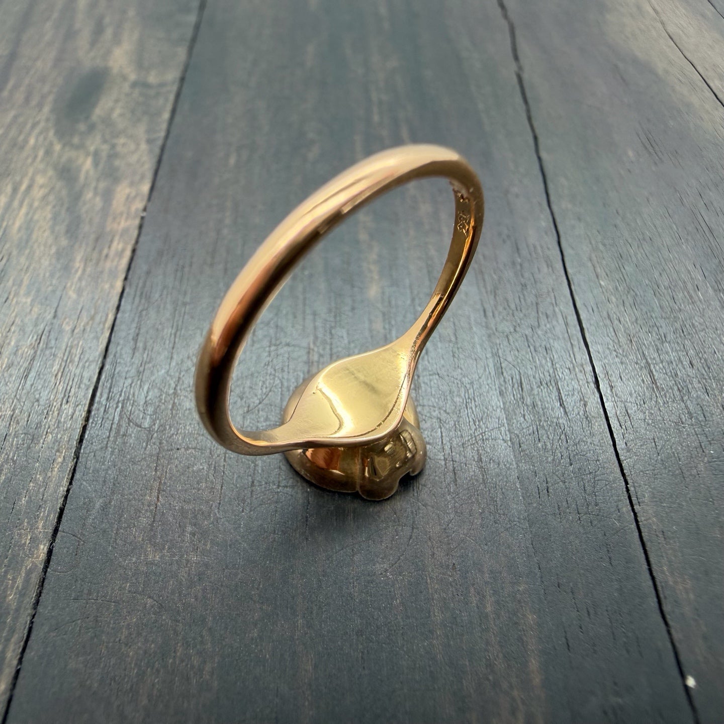 22K Gold Horseshoe Cross logo Ring