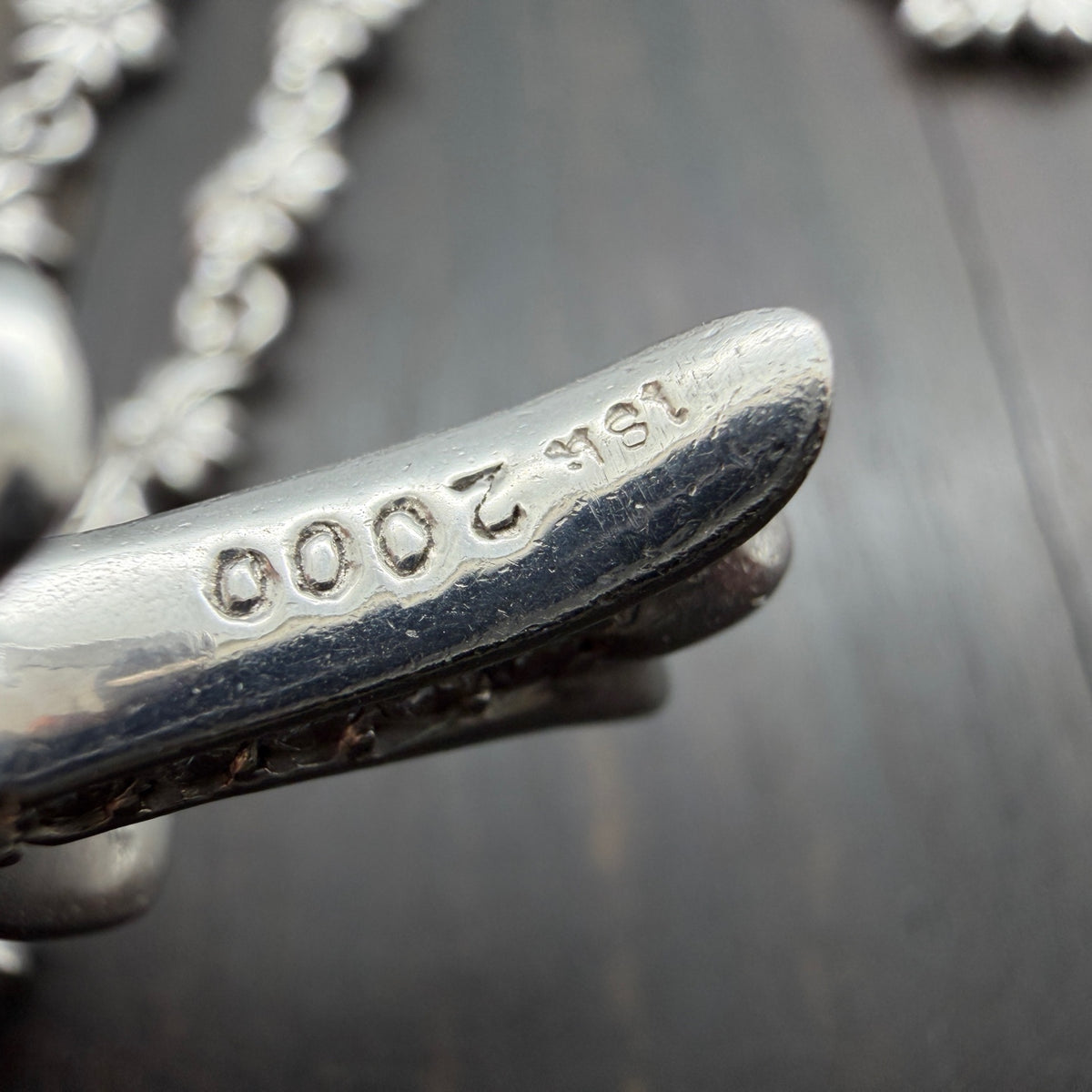 18K White Gold White Diamond Necklace
