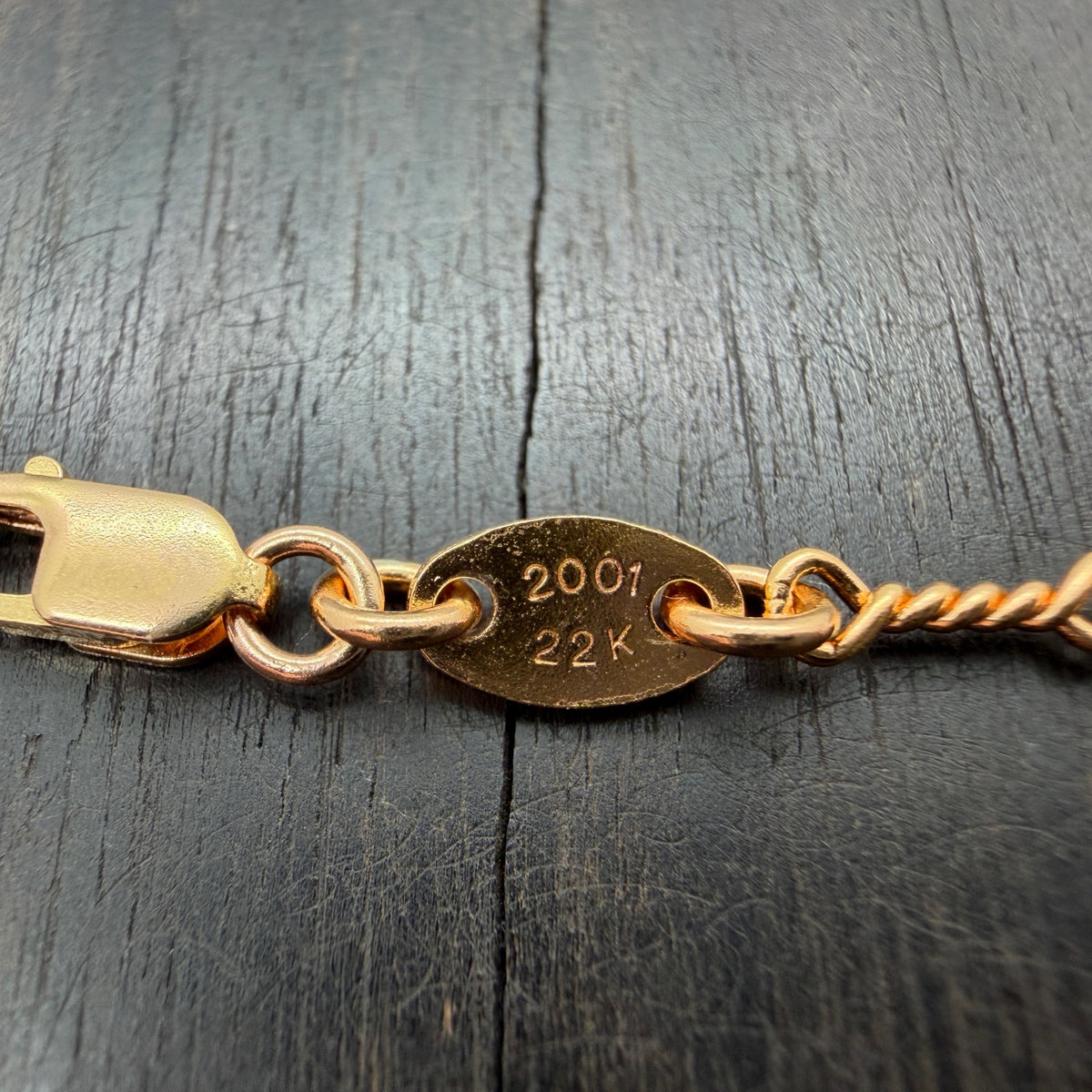 22K Gold Bamboo Chain Necklace