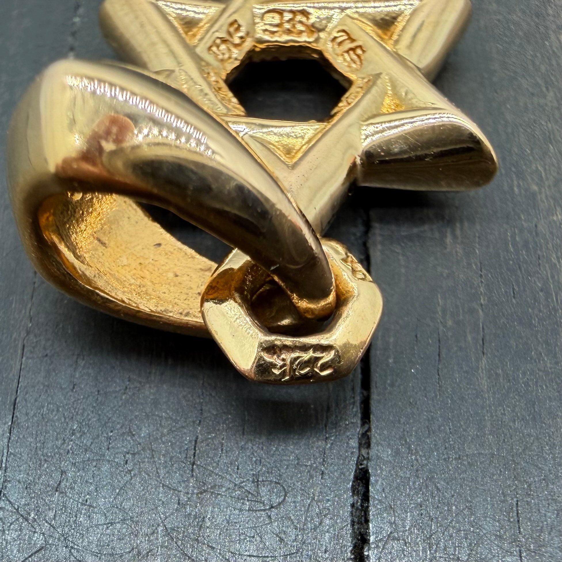 22K Gold Star of David Pendant