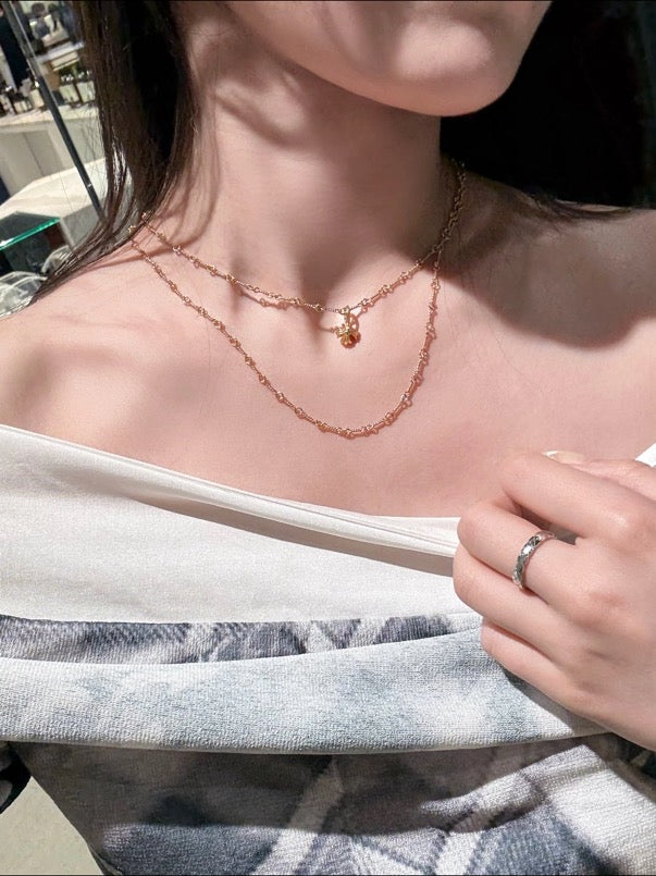 22K Gold Bamboo Chain with 750 Clasp