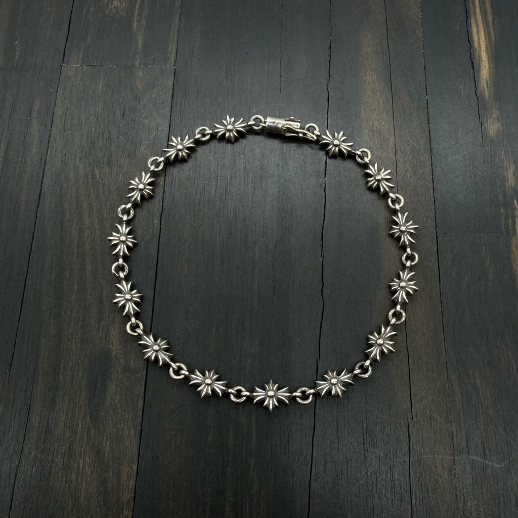 Tiny E Cross Bracelet