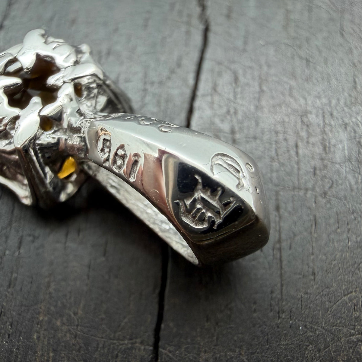 18K Whitel Gold Citrine Cushion Pendant