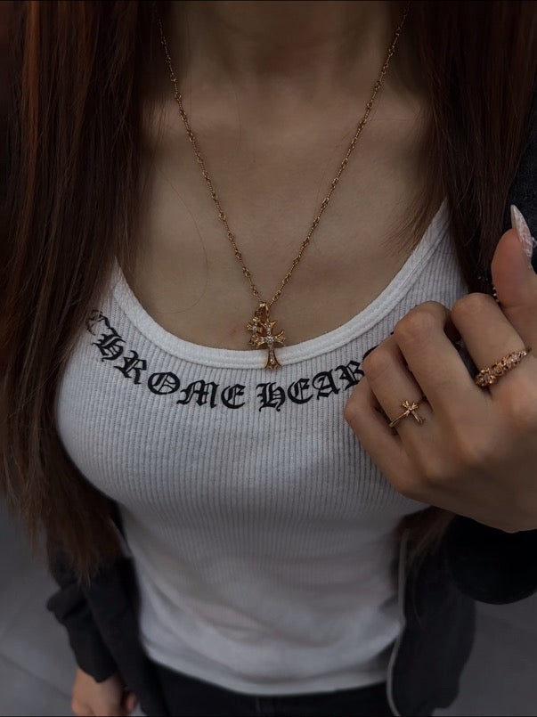 22K Gold Bamboo Chain Necklace