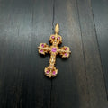 22K Gold Pink Diamond Pendant