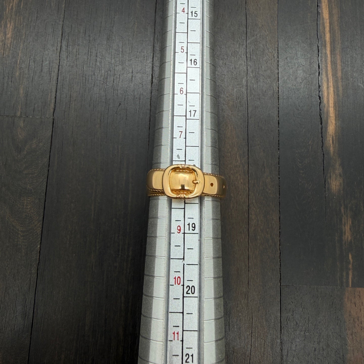 22K Gold Gunslinger Belt Buckle Ring
