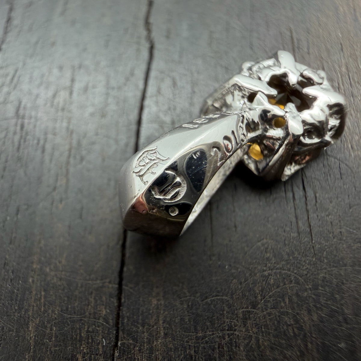 18K Whitel Gold Citrine Cushion Pendant