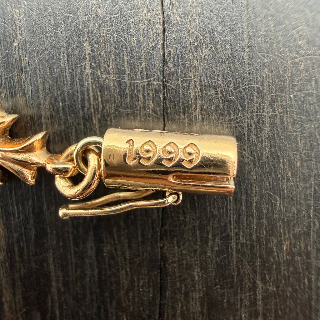 22K Gold Blue Diamond Pendant