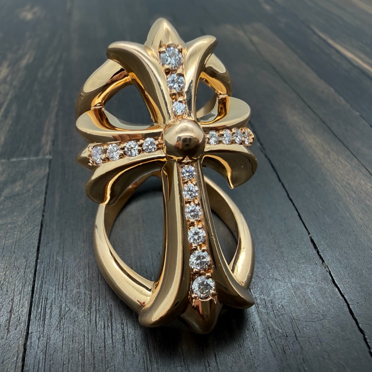 22k Gold Full Diamond Infinity Ring