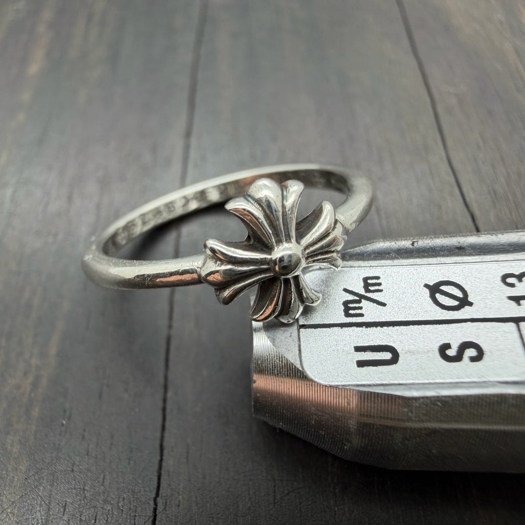 Silver CH Plus Cross Bubblegum Ring