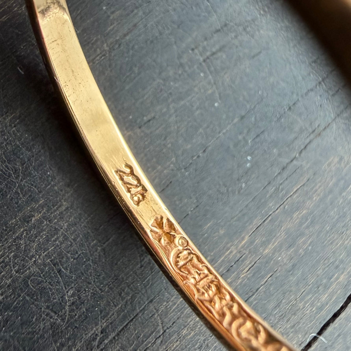 22K Gold Long Cross Ring