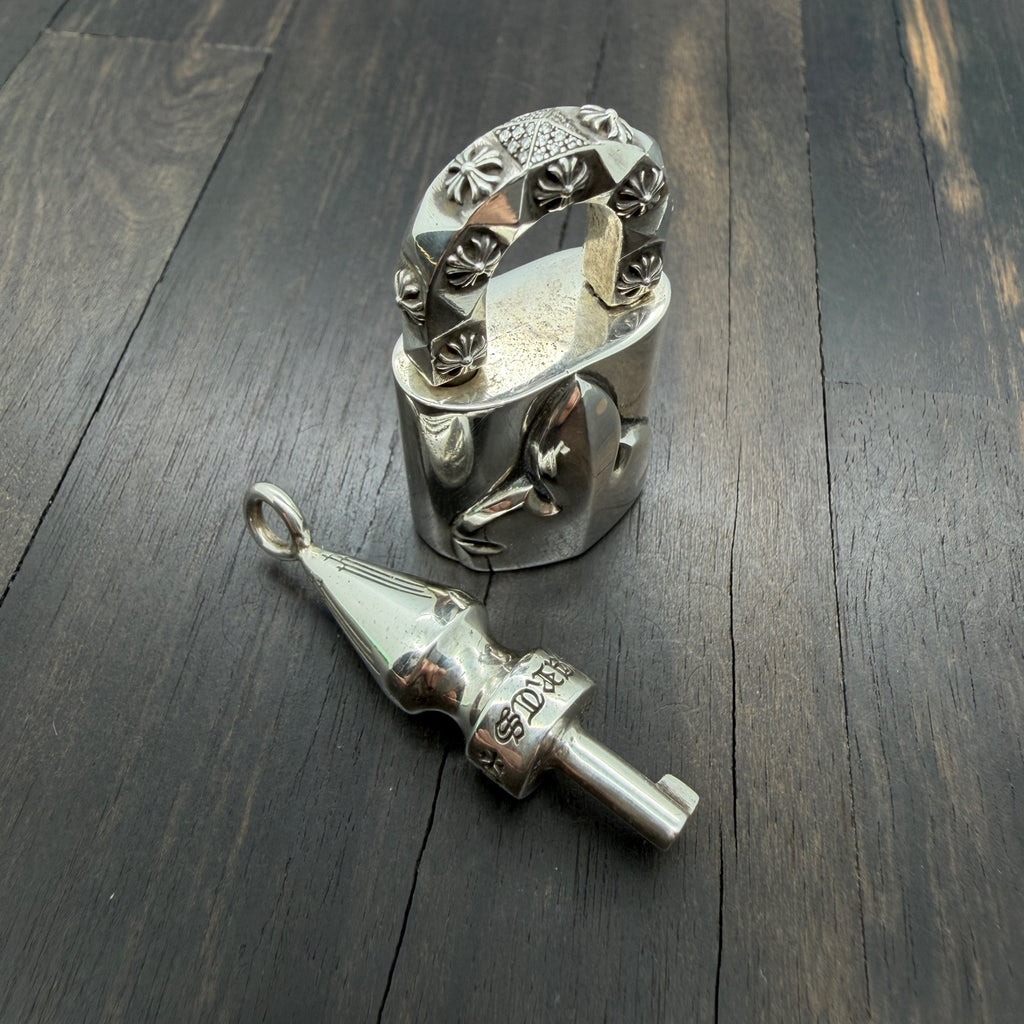 925 Silver Padlock Pendant