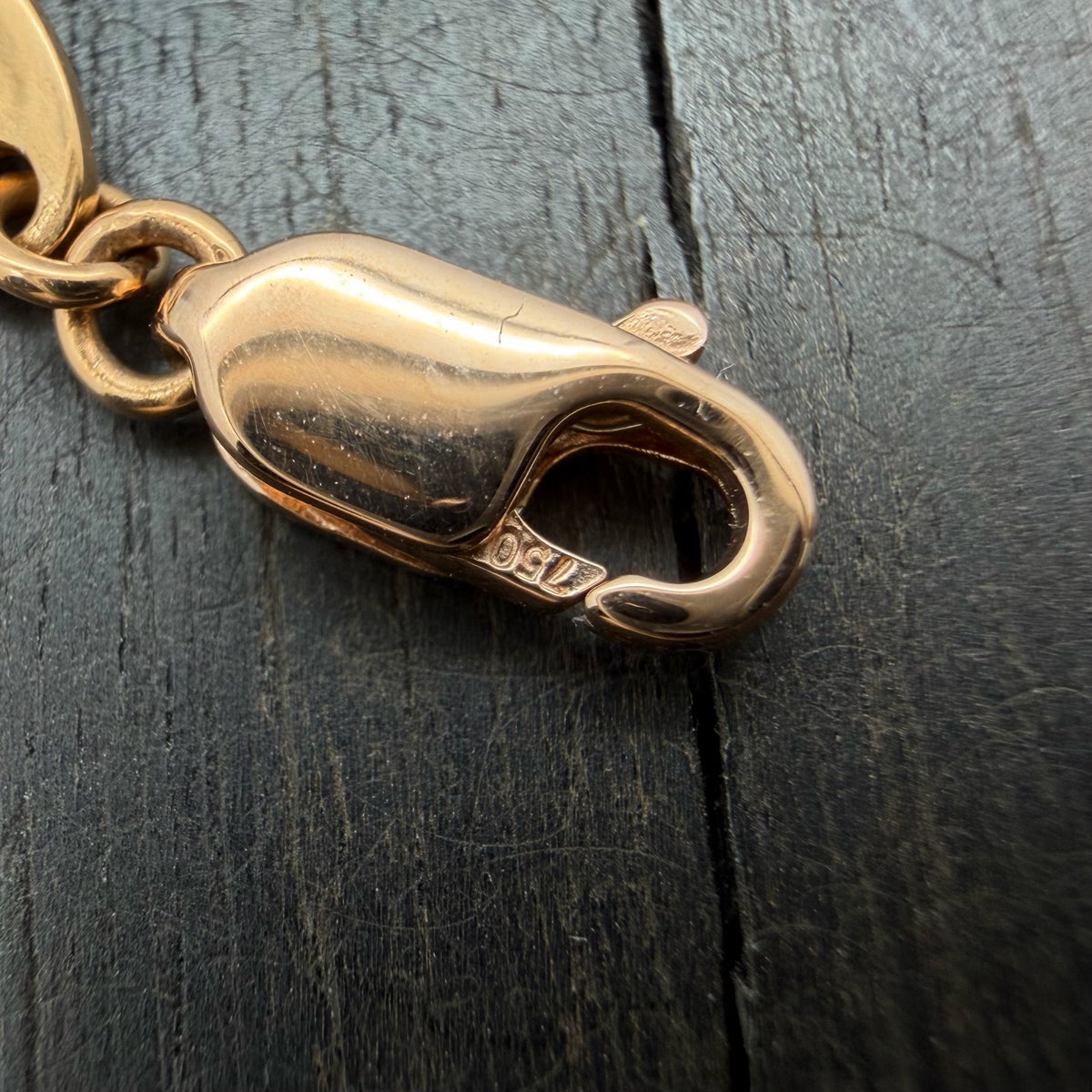 22K Gold Bamboo Chain with 750 Clasp