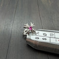 18K White Gold Stud Earring