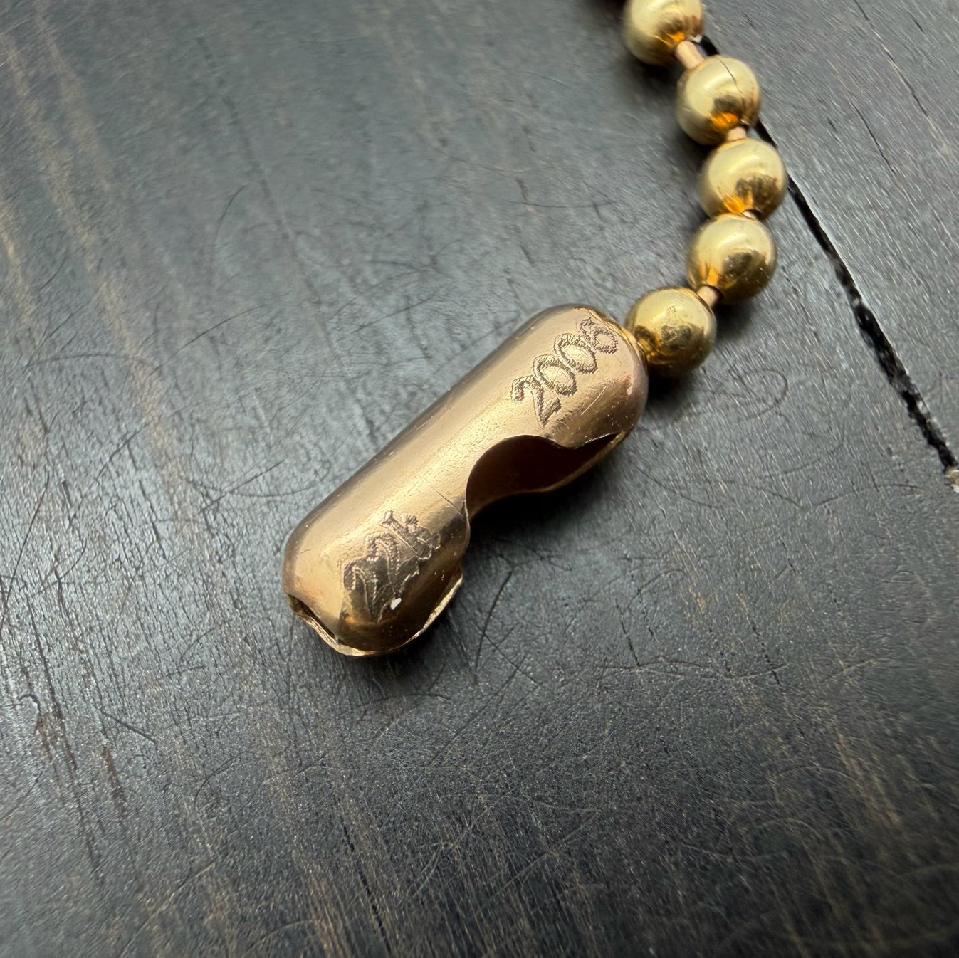 22k Gold Ball Chain Necklace