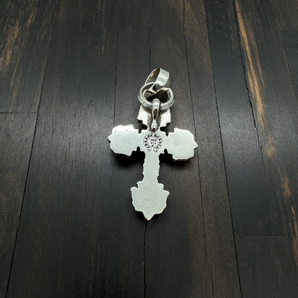 Teardrop Flame Cross Pendant