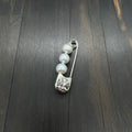 18K White Gold Safety Pin Pendant