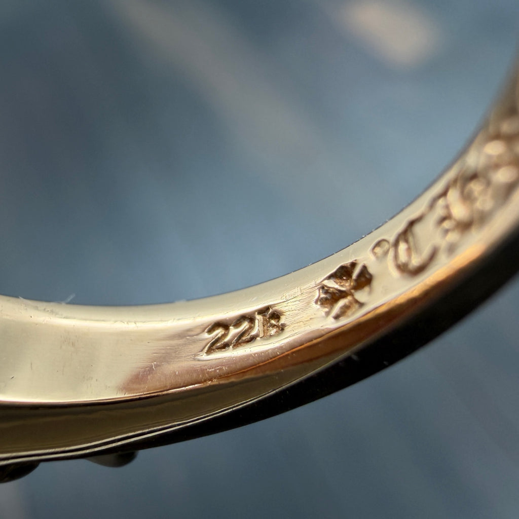Gold Closed Cross Ring