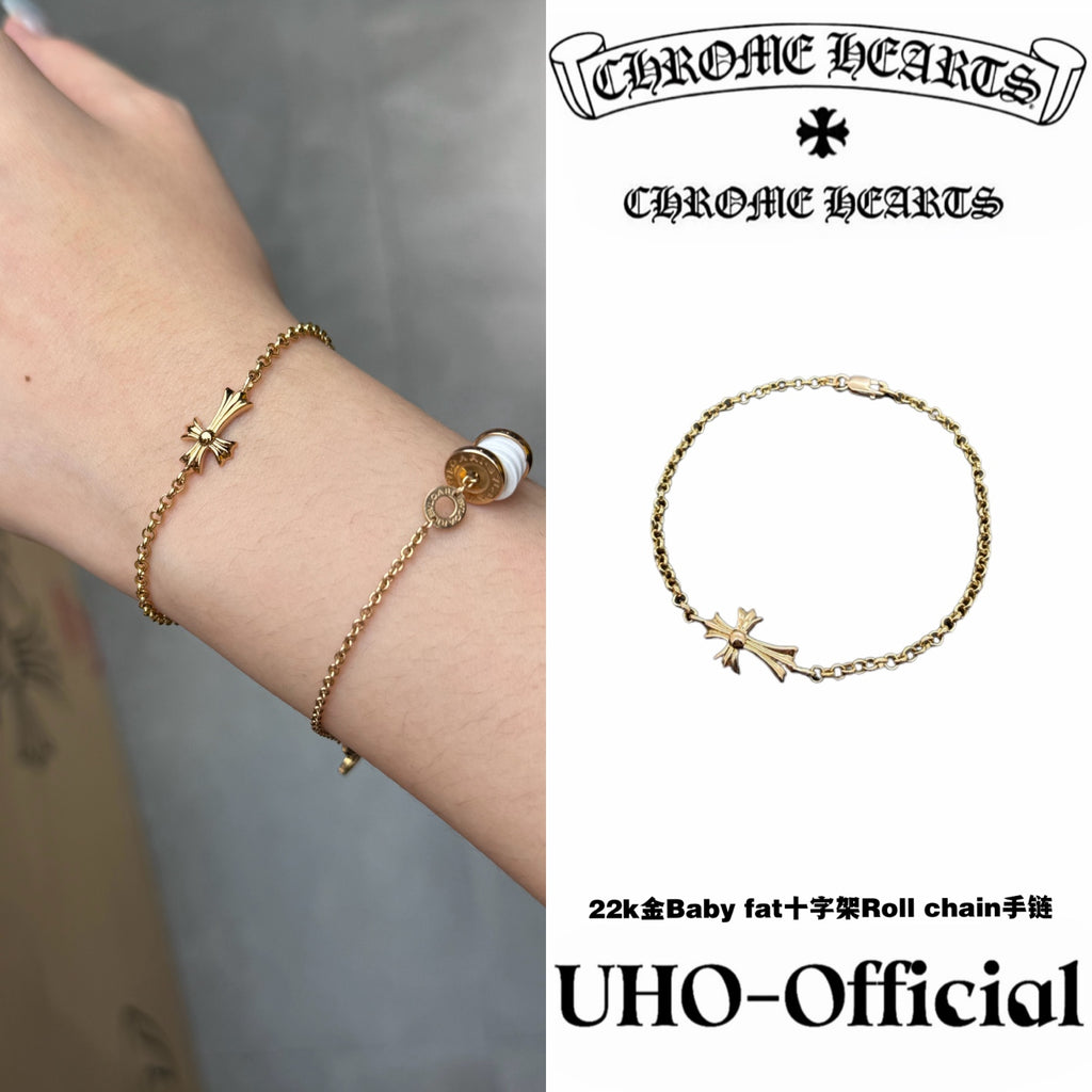 22K Gold Baby Fat Roll Chain Bracelet